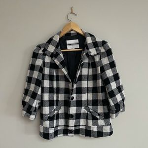 Black White Plaid Jacket